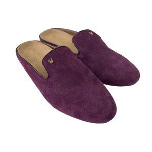 Vionic Carnegie Purple Suede Slip On Mules Flats Shoes TVW5265 Womens size 8